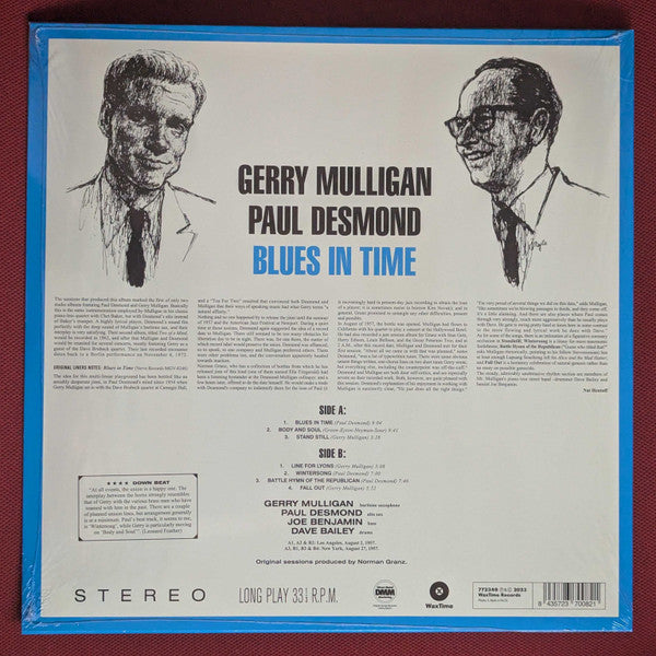 Gerry Mulligan - Paul Desmond Quartet : Blues In Time (LP, Album, RE)