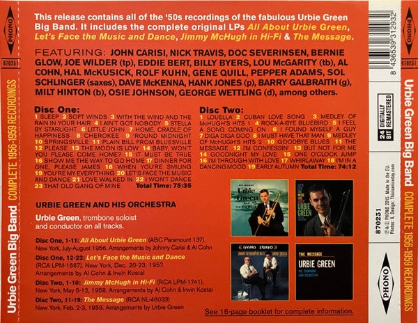 Urbie Green And His Big Band : Complete 1956-1959 Recordings (2xCD, Comp, RE, RM)