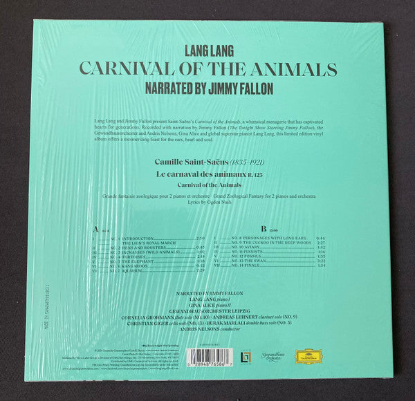Camille Saint-Saëns - Lang Lang, Jimmy Fallon, Gina Alice, Gewandhausorchester Leipzig, Andris Nelsons : Carnival Of The Animals (Narrated By Jimmy Fallon) (LP, Ltd)
