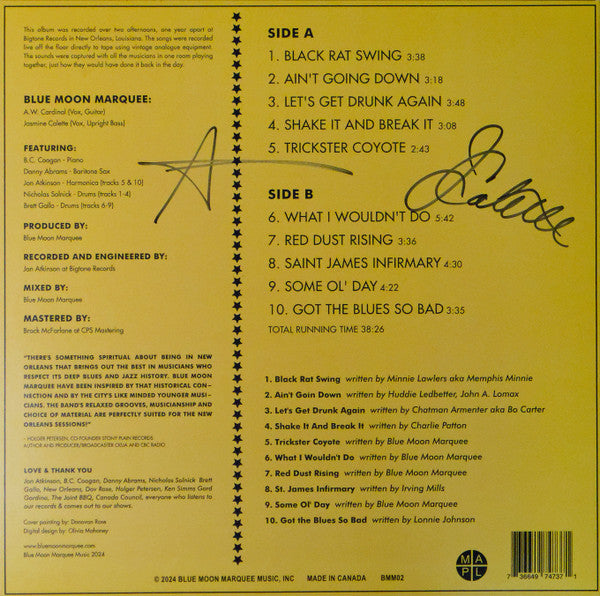 Blue Moon Marquee : New Orleans Sessions (LP, Album, Ltd, Yel)