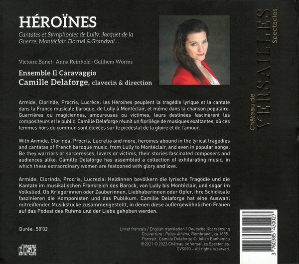 Camille Delaforge, Ensemble Il Caravaggio, Victoire Bunel, Anna Reinhold, Guilhem Worms : Héroïnes (Cantates Françaises) (CD)