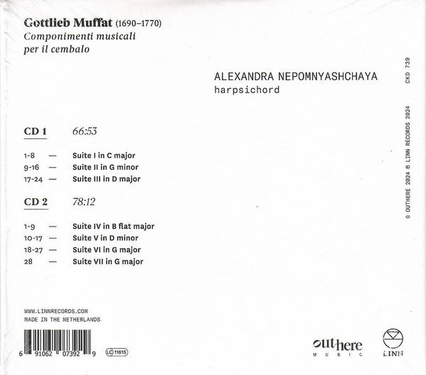 Gottlieb Muffat, Alexandra Nepomnyashchaya : Componimenti Musicali Per Il Cembalo (2xCD, Album)