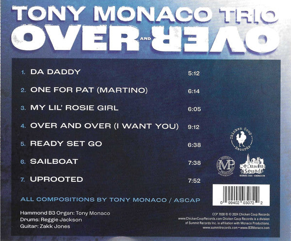 Tony Monaco Trio : Over And Over (CD)