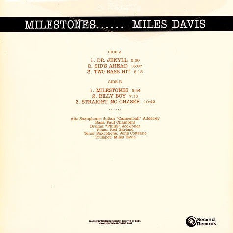 Miles Davis : Milestones (LP, Ltd, Ora)