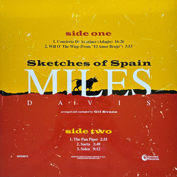 Miles Davis : Sketches Of Spain (LP, Album, Ltd, RE, Lag)