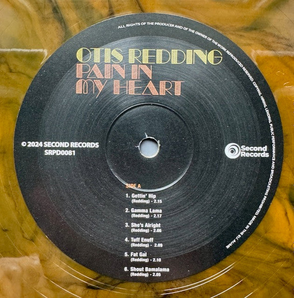 Otis Redding : Pain In My Heart (LP, Album, Ltd, RE, Ora)
