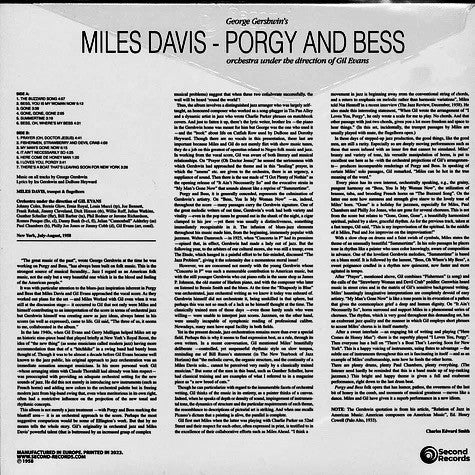 Miles Davis With Orchestra Under The Direction Of Gil Evans : Porgy And Bess  (LP, Album, Ltd, Red)