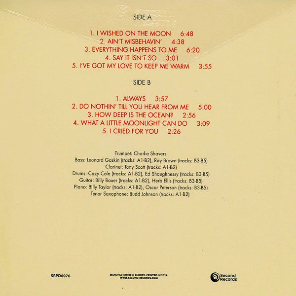 Billie Holiday : Stay With Me (LP, Album, Ltd, RE, Tur)