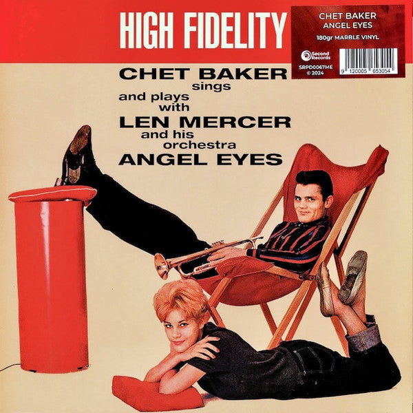 Chet Baker Sings And Plays With Len Mercer And His Orchestra : Angel Eyes (LP, Album, Ltd, Red)