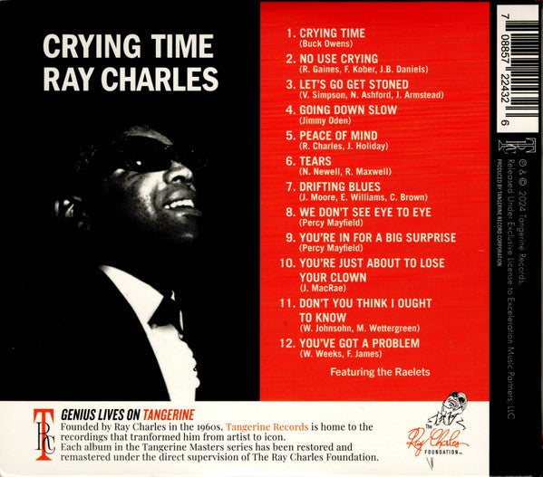 Ray Charles : Crying Time (CD, Album, RE, RM)