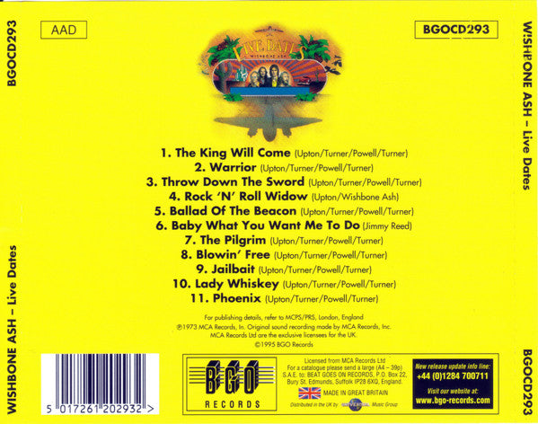 Wishbone Ash : Live Dates (CD, Album, RE)