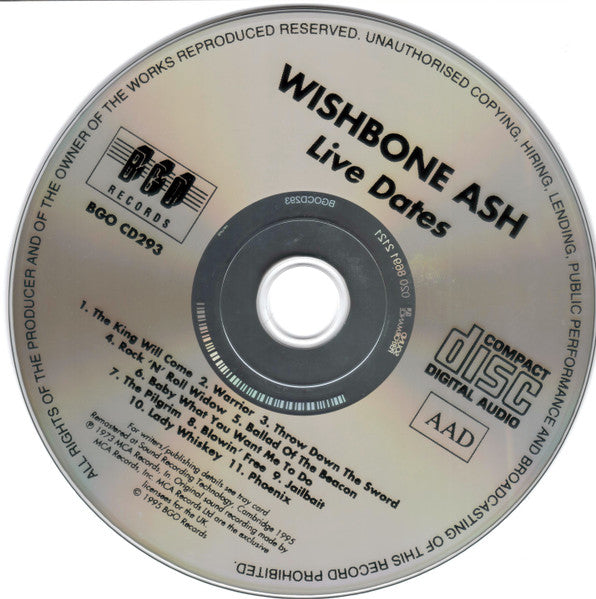 Wishbone Ash : Live Dates (CD, Album, RE)