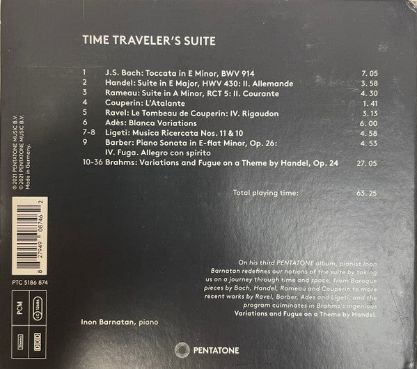 Inon Barnatan : Time Traveler's Suite (CD, PCM)
