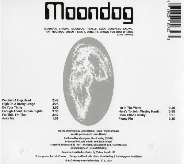 Moondog (2) : H'art Songs (CD, Album, RE)