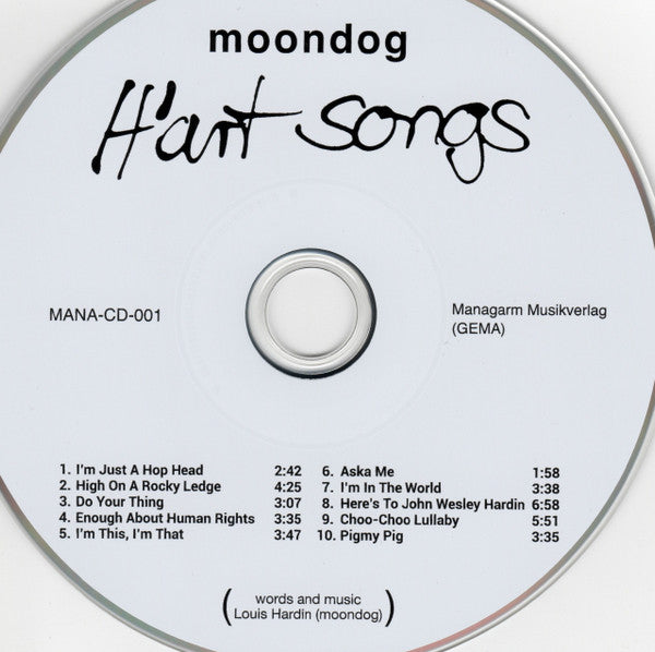 Moondog (2) : H'art Songs (CD, Album, RE)