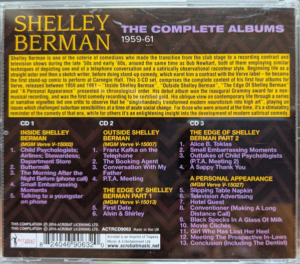 Shelley Berman : The Complete Albums 1959-61 (3xCD, Comp)