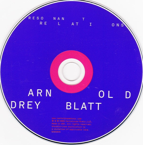 Arnold Dreyblatt : Resonant Relations (CD, Album, RE)