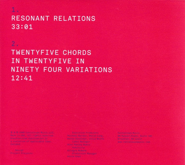 Arnold Dreyblatt : Resonant Relations (CD, Album, RE)