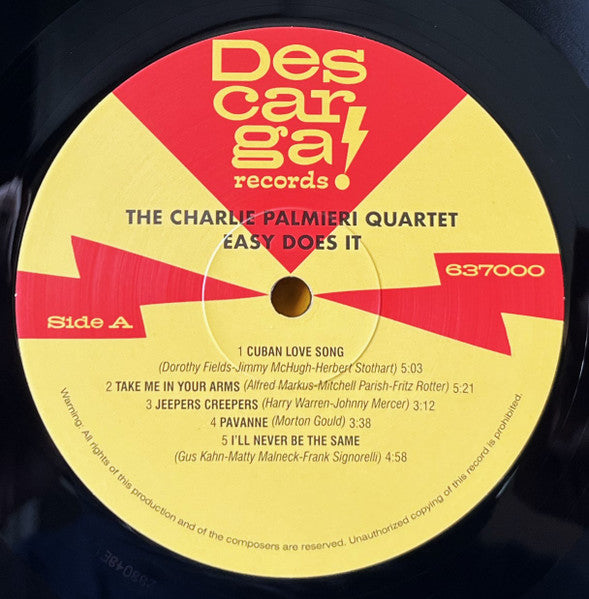 Charlie Palmieri Quartet : Easy Does it (LP, Album, RE, 180)