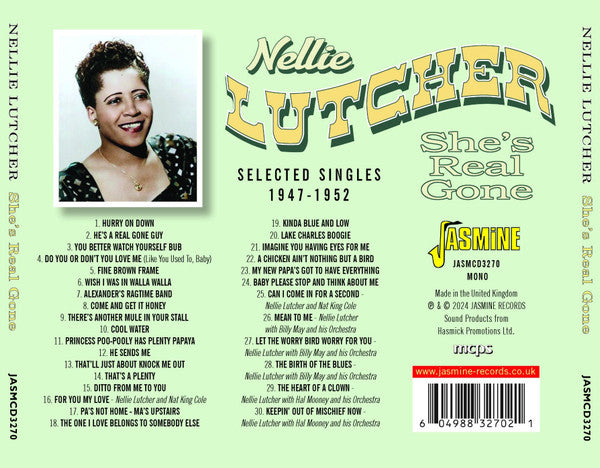 Nellie Lutcher : She’s Real Gone – Selected Singles 1947-1952 (CDr, Comp, Mono)