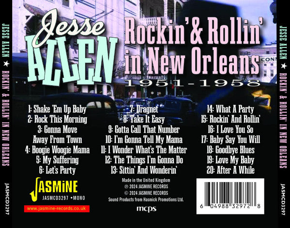Jesse Allen : Rockin’ & Rollin’ In New Orleans, 1951-1958 (CD)
