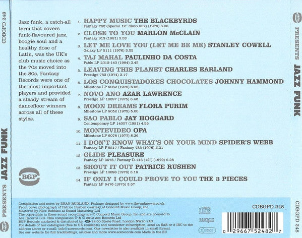 Various : BGP Presents Jazz Funk (CD, Comp)