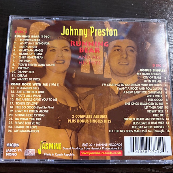 Johnny Preston : Running Bear And All His Hits (2xCD, Comp, Mono)