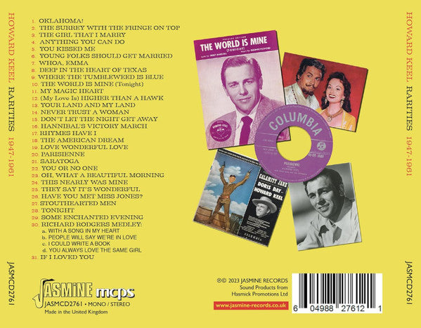 Howard Keel : Rarities – 1947-1961 (CD, Comp, Mono)