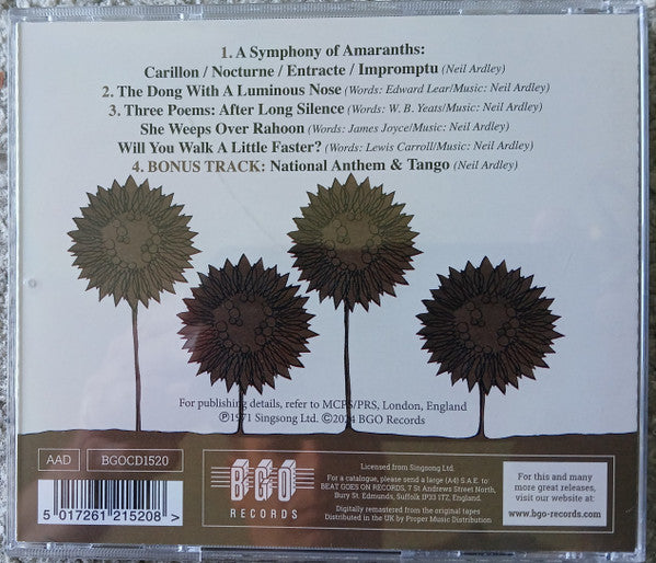 Neil Ardley : A Symphony Of Amaranths (CD, Album, RE, RM)
