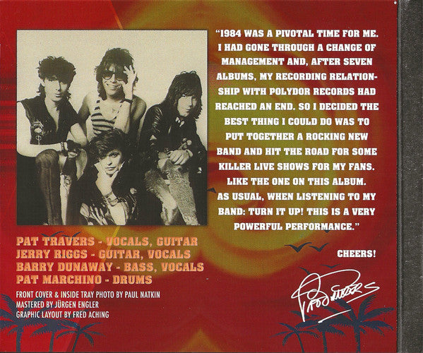 Pat Travers : Live 'N Loaded '84 (CD, Album)