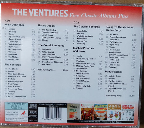 The Ventures : Five Classic Albums Plus...Ten Bonus Tracks (2xCD, Album, Comp)