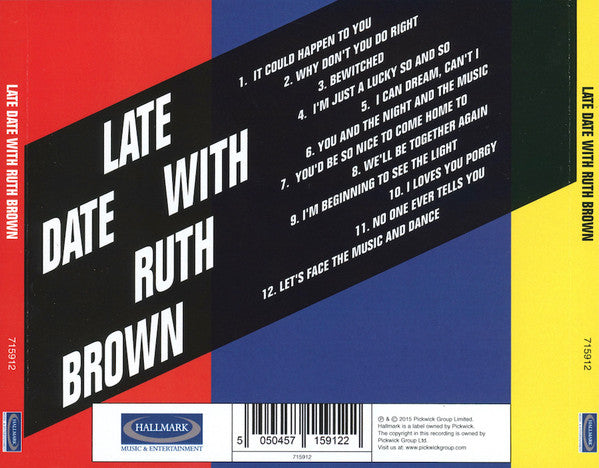 Ruth Brown : Late Date With Ruth Brown (CD, Album, RE)