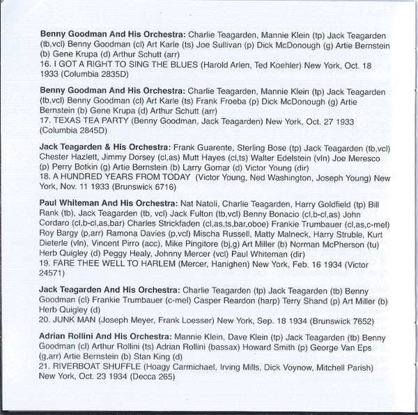 Jack Teagarden : The Jack Teagarden Collection 1928-52 (2xCDr, Comp)
