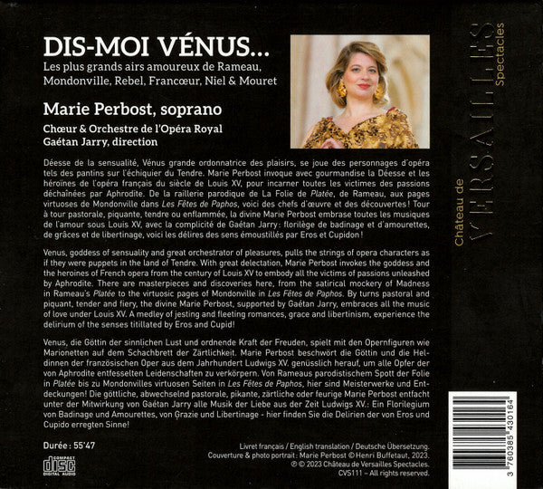 Marie Perbost, Gaétan Jarry, Orchestre De L'Opéra Royal : Dis-Moi Vénus… (L'Amour Sous Louis XV) (CD)
