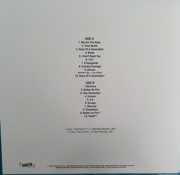 Blitz (3) : Voice Of A Generation (LP, Album, Amb, Ltd, RE, Whi)