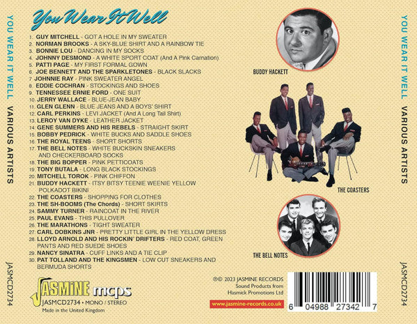 Various : You Wear It Well – A Decade Of All Dressed-Up Pop, Rock ‘N’ Roll And Country Songs – 1953-1962 (CD, Comp, Mono)