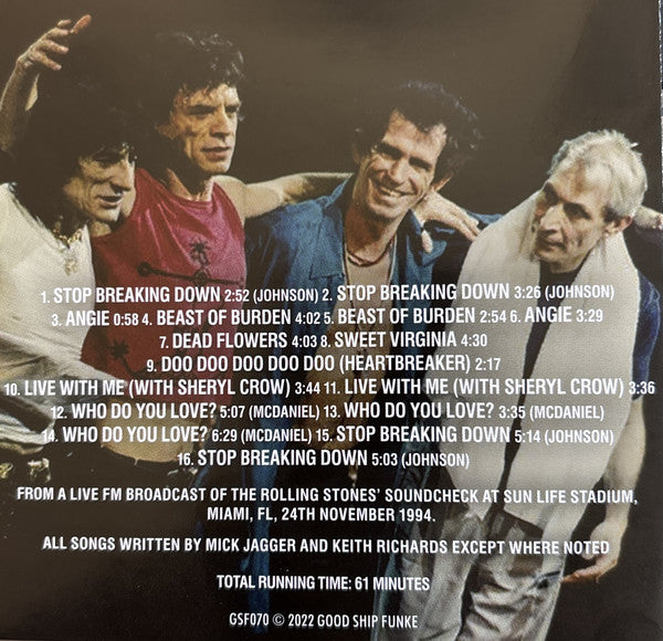 The Rolling Stones : The Miami Soundcheck (CD, Unofficial)