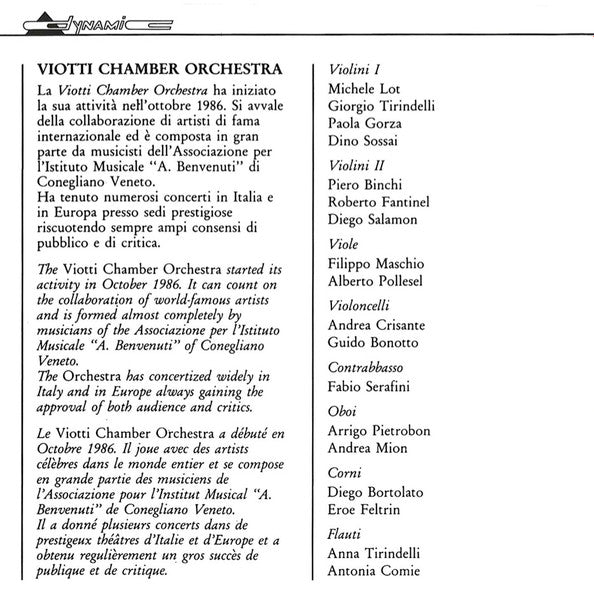 Giovanni Battista Viotti, Viotti Chamber Orchestra, Franco Mezzena, Luciano Borin : Violin Concertos N. 1-2-19 (CD)