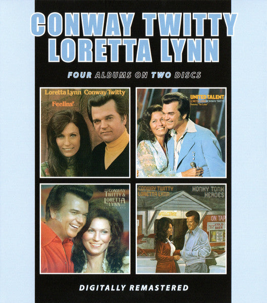 Conway Twitty & Loretta Lynn : Feelins' / United Talent / Dynamic Duo / Honky Tonk Heroes (2xCD, Comp)