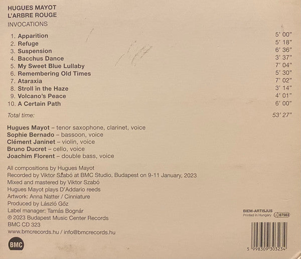 Hugues Mayot | L'Arbre Rouge : Invocations (CD, Album)