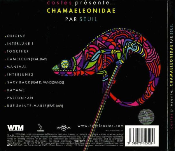 Seuil : Costes Présente... Chamaeleonidae Par Seuil (CD, Album, Mixed)