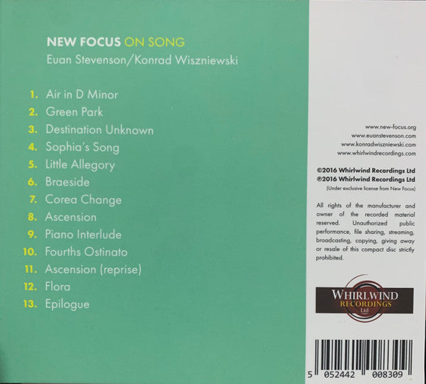 Konrad Wiszniewski, Euan Stevenson : New Focus On Song (CD, Album)