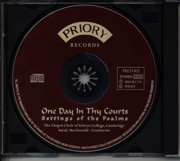 Sarah MacDonald (3) : One Day In Thy Courts - Settings Of The Psalms (CD)