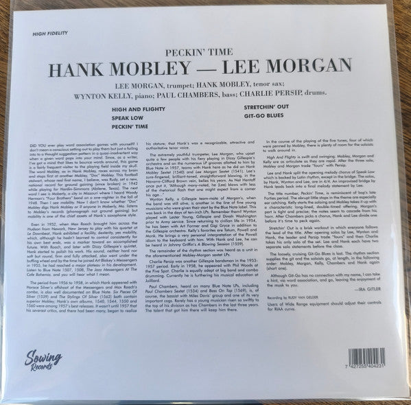 Hank Mobley - Lee Morgan : Peckin' Time  (LP, Album)