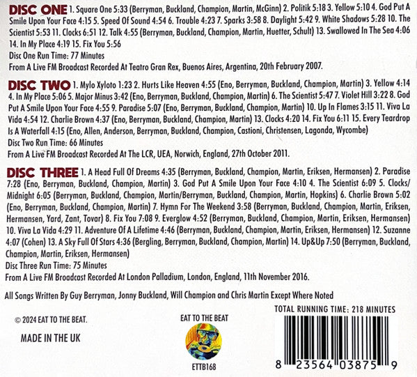 Coldplay : Transmission Impossible: Legendary Radio Broadcasts (3xCD, Album, Unofficial)