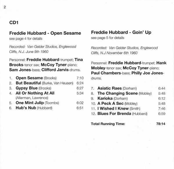 Freddie Hubbard : Four Classic Albums (2xCD, Comp, RE)