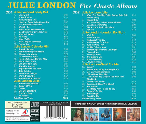 Julie London : Five Classic Albums (2xCD, Comp, RM)