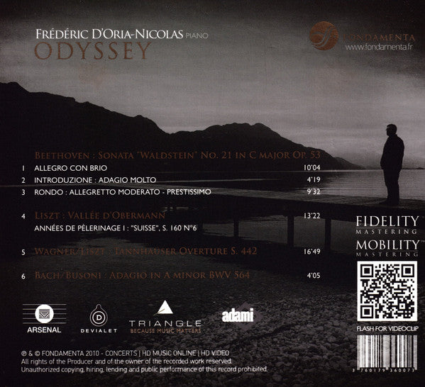 Frédéric D'Oria-Nicolas, Ludwig van Beethoven, Franz Liszt, Richard Wagner : Odyssey (2xCD, Album, Dig)