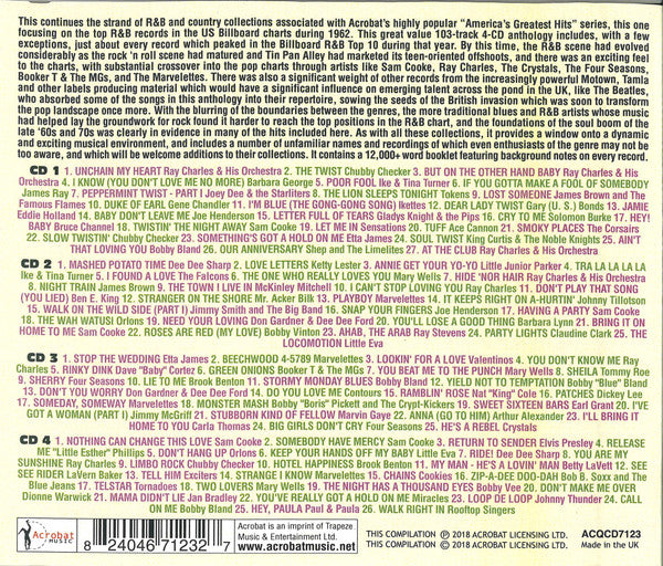 Various : The 1962 R&B Hits Collection (4xCD, Comp)