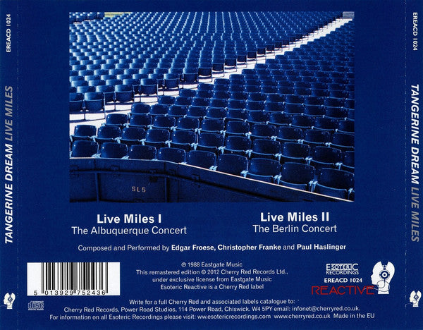Tangerine Dream : Live Miles (Tangerine Dream In Concert) (CD, Album, RE, RM)